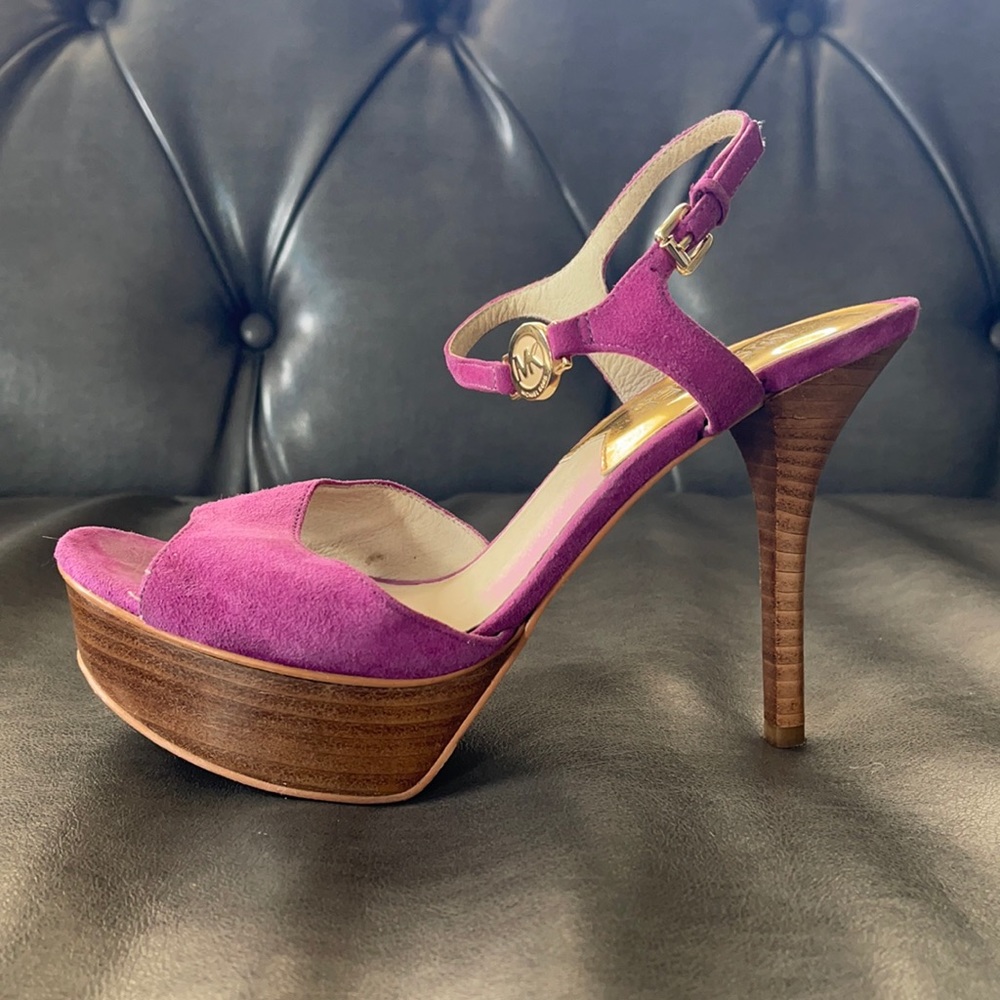 Michael Kors Suede Platform Heels